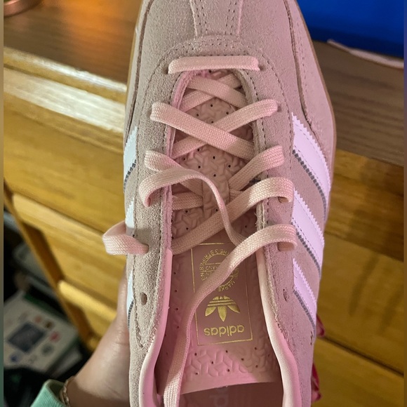 NWT Adidas Sandy Pink/Cloud White/ Gum Gazelle Sneakers - Picture 6 of 7